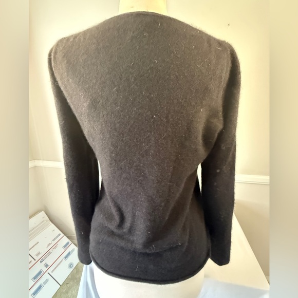 J. Crew Cozy, Fuzzy, Black Cashmere Sweater, crew Neck. Women’s L. - Picture 5 of 9